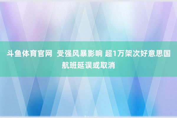 斗鱼体育官网  受强风暴影响 超1万架次好意思国航班延误或取消