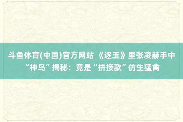 斗鱼体育(中国)官方网站 《逐玉》里张凌赫手中“神鸟”揭秘：竟是“拼接款”仿生猛禽