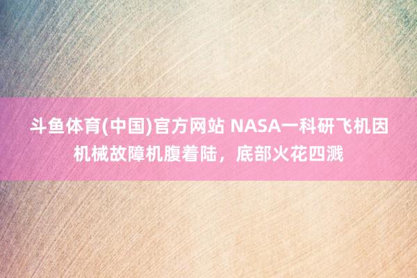 斗鱼体育(中国)官方网站 NASA一科研飞机因机械故障机腹着陆，底部火花四溅