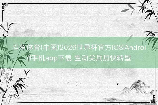 斗鱼体育(中国)2026世界杯官方IOS|Android手机app下载 生动尖兵加快转型