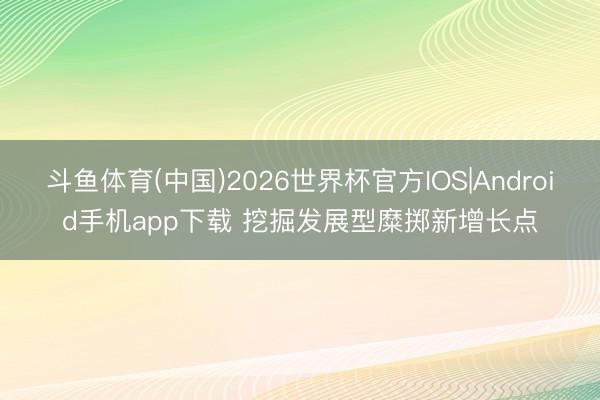 斗鱼体育(中国)2026世界杯官方IOS|Android手机app下载 挖掘发展型糜掷新增长点