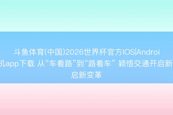 斗鱼体育(中国)2026世界杯官方IOS|Android手机app下载 从“车看路”到“路看车” 颖悟交通开启新变革
