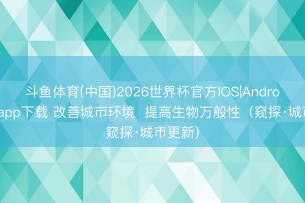斗鱼体育(中国)2026世界杯官方IOS|Android手机app下载 改善城市环境  提高生物万般性（窥探·城市更新）