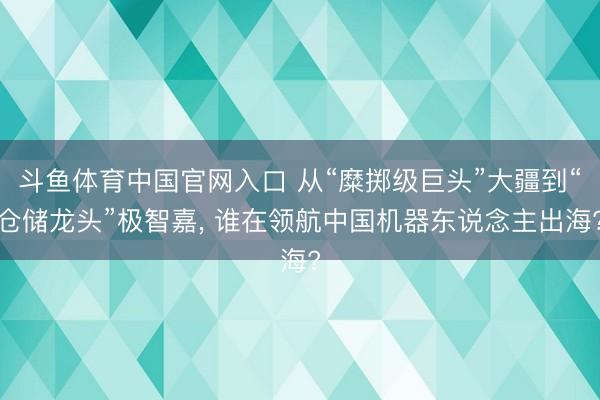 斗鱼体育中国官网入口 从“糜掷级巨头”大疆到“仓储龙头”极智嘉， 谁在领航中国机器东说念主出海?